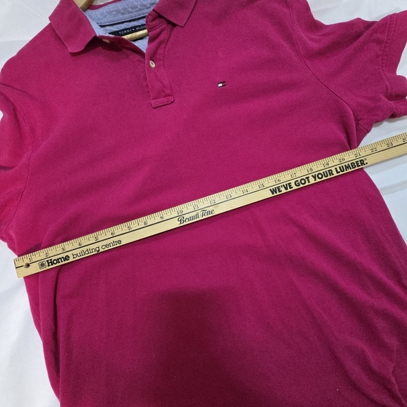 Tommy Hilfiger Men's Xl Pink Polo Short Sleeve Shirt - Picture 5 of 9